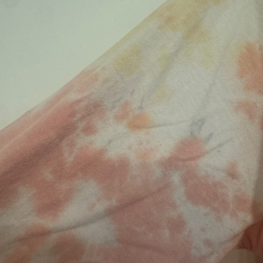 Arizona  Long Sleeve Pink and Yellow Tie-Dye Hooded Top - Picture 6 of 7